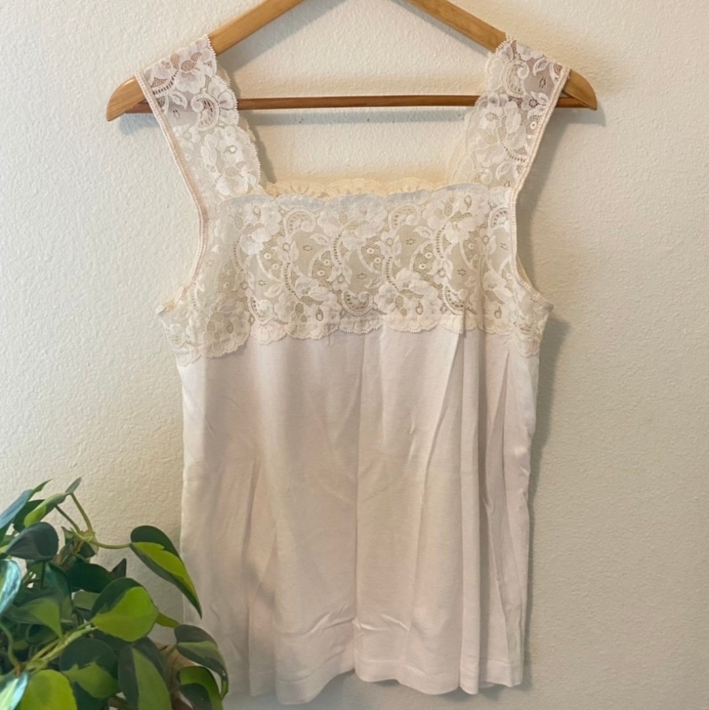 Med Vintage lace Nordstrom cami cotton